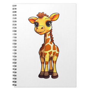 Cartoon giraffe-illustratie notitieboek
