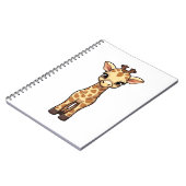 Cartoon giraffe-illustratie notitieboek (Linkerzijde)