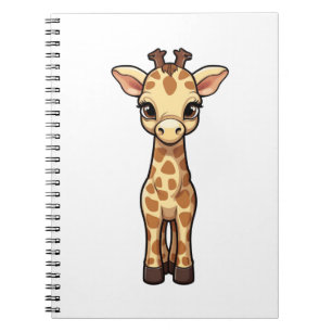 Cartoon giraffe-illustratie notitieboek