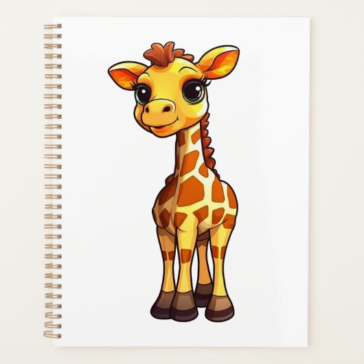 Cartoon giraffe-illustratie planner (Voorkant)