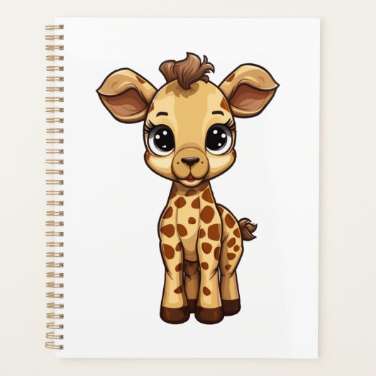 Cartoon giraffe-illustratie planner (Voorkant)