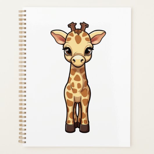 Cartoon giraffe-illustratie planner (Voorkant)