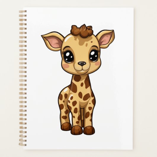 Cartoon giraffe-illustratie planner (Voorkant)