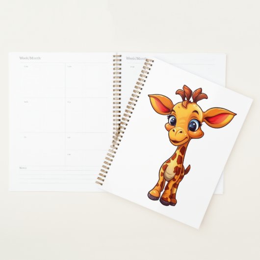 Cartoon giraffe-illustratie planner (Display)