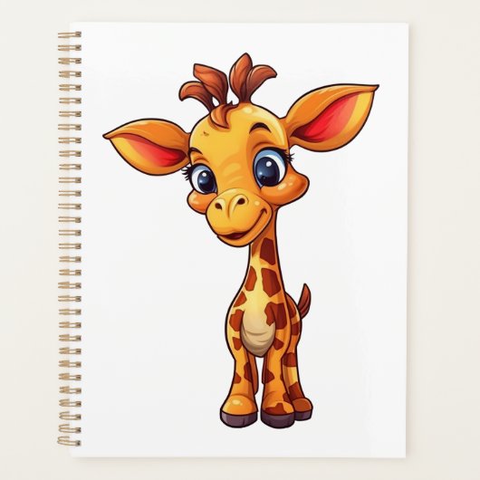Cartoon giraffe-illustratie planner (Voorkant)