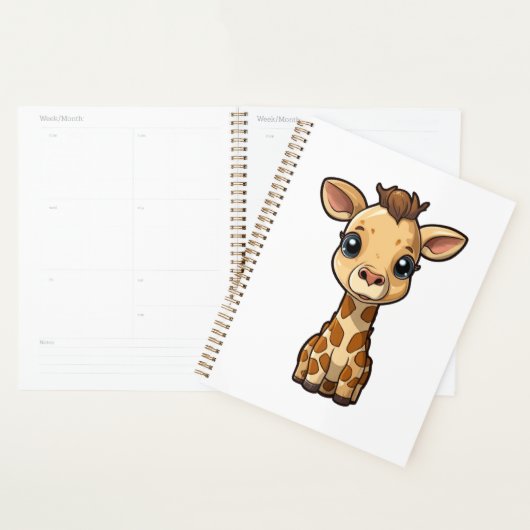 Cartoon giraffe-illustratie planner (Display)