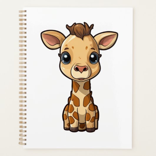 Cartoon giraffe-illustratie planner (Voorkant)