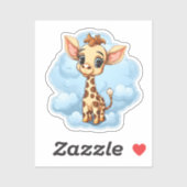 Cartoon giraffe-illustratie sticker (Vel)