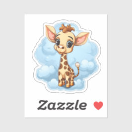 Cartoon giraffe-illustratie sticker