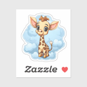 Cartoon giraffe-illustratie sticker