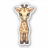 Cartoon giraffe-illustratie sticker (Voorkant)