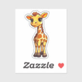 Cartoon giraffe-illustratie sticker (Vel)