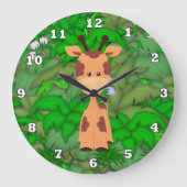 Cartoon Giraffe kinder klok (Voorkant)
