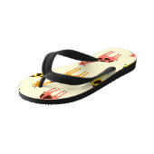 Cartoon Giraffe: Kleurrijk  Patroon. Kinder Teenslippers (Schuin)