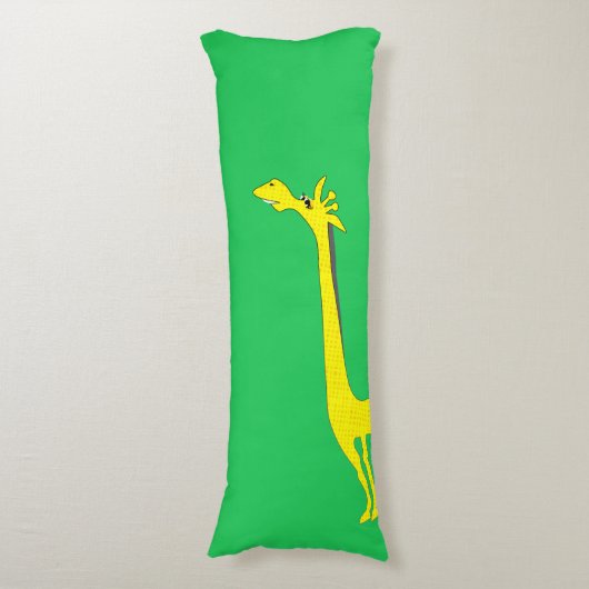 Cartoon Giraffe - Kritter Lichaamskussen (Voorkant Verticaal)