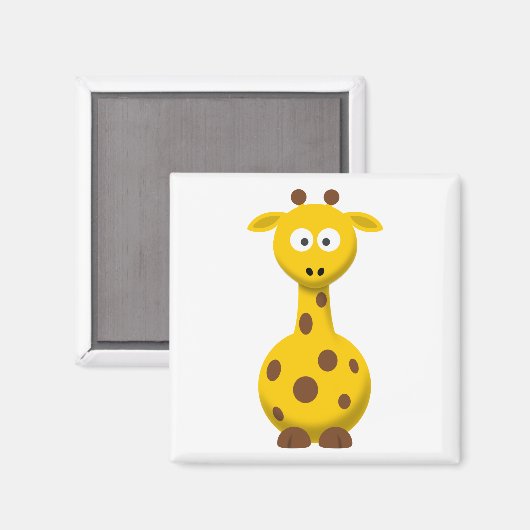 Cartoon Giraffe Magneet (Voorkant / Achterkant)