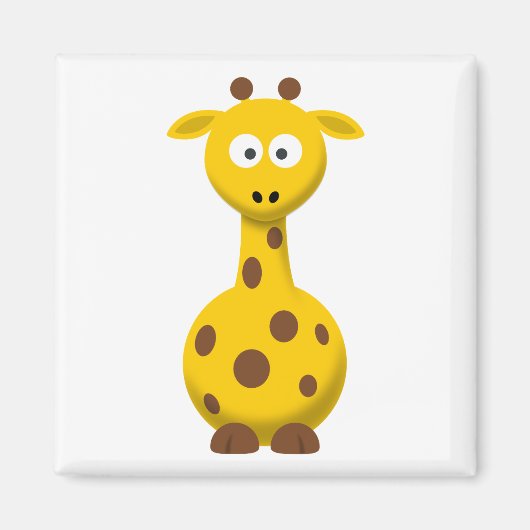 Cartoon Giraffe Magneet (Voorkant)