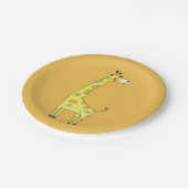 cartoon giraffe papieren bordje (Gekanteld)