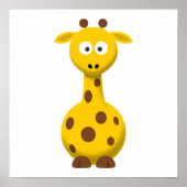 Cartoon Giraffe Poster (Voorkant)