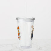 Cartoon giraffe & rhino playing basketball acryl drinkbeker (Rechts)