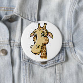 Cartoon Giraffe Ronde Button 4,0 Cm (In situ)