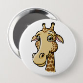 Cartoon Giraffe Ronde Button 4,0 Cm (Voorkant /achterkant)