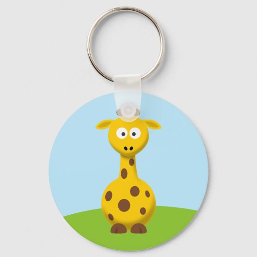 Cartoon Giraffe Sleutelhanger (Voorkant)