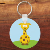 Cartoon Giraffe Sleutelhanger (Voorkant)