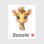 Cartoon giraffe sticker (Vel)
