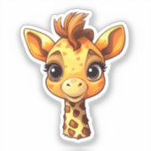 Cartoon giraffe sticker (Voorkant)