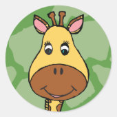 Cartoon Giraffe Stickers - Zoo Dieren (Voorkant)