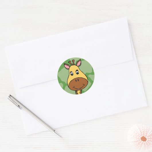 Cartoon Giraffe Stickers - Zoo Dieren (Envelop)