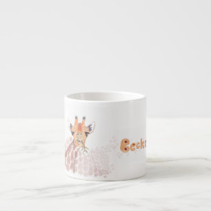 cartoon Giraffe tekening Espresso Kop
