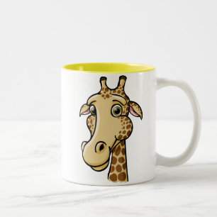 Cartoon Giraffe Tweekleurige Koffiemok
