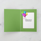 Cartoon Giraffe voor 2e Verjaardag Kaart (Binnen)