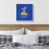 Cartoon Giraffes Canvas Afdruk (Insitu (Slaapkamer))