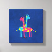 Cartoon Giraffes Canvas Afdruk (Voorkant)