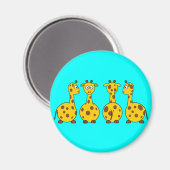 Cartoon Giraffes magneet (Voorkant / Achterkant)