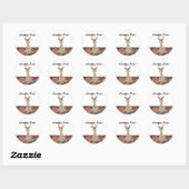 Cartoon Giraffe's Regel  Ronde Sticker (Vel)