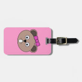 Cartoon Girl Beaver Face Bagagelabel (Voorkant horizontaal)