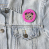 Cartoon Girl Beaver Face Button (In situ)