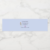 Cartoon Girl Cleaning Service Business Waterfles Etiket (Enkel label)