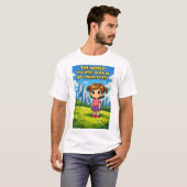 Cartoon Girl Lost Innocence Past vs Future Graphic T-shirt (Voorkant volledig)