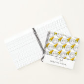 Cartoon Girl Money Pattern Name Budgeting Journal Notitieboek (Binnen)