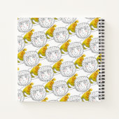 Cartoon Girl Money Pattern Name Budgeting Journal Notitieboek (Achterkant)