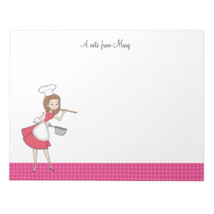 Cartoon Girl Recipe-laptop Notitieblok