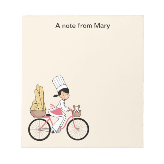 Cartoon Girl Recipe Notitieblok (Voorkant)