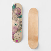 Cartoon Girls Face Dd Brand Skateboard (Voorkant)