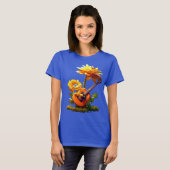 Cartoon Gitaar T-shirt - Stickers Illustratie (Voorkant volledig)