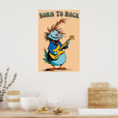 Cartoon-gitarist Poster (Keuken)